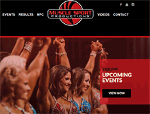 Tablet Screenshot of musclesportproductions.com